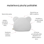 Mušelínový plochý vankúš Teddy Bear Sleepee Love béžový so srdiečkami