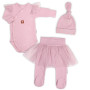 Rebrovaná rastúca súprava 3D Lux, Sweet Angel - púdrovo ružová Baby Nellys