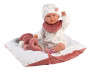 Obleček pre bábiku New Born veľkosti 40-42 cm a podložka so špirálou Llorens