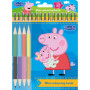 Mini omaľovánky s pastelkami Prasiatko Peppa