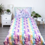 Bavlnené obliečky Unicorn "Pastel Rainbow" 200 x 140, 70 x 90 cm Jerry Fabrics