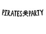 Závesný baner "Pirátska party" čierny