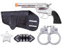 Western set - kolt klapací 19 cm s puzdrom a doplnkami