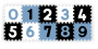Penové puzzle, podložka Čísla, 10 ks, čierna/modrá/biela, BabyOno