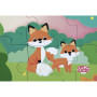 Puzzle dotykové senzorické Les s rôznymi povrchmi 20 ks Janod