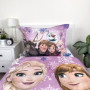Obliečky do postieľky Frozen purple 200 x 140, 70 x 90 cm Jerry Fabrics