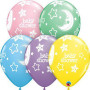 Balóniky potlač Babyshower mesiac a hviezdy 11"/28 - 6 ks