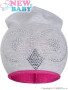 Jarná čiapočka New Baby sova šedo-ružová veľ. 44-48 cm