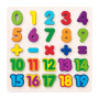 Puzzle - číslice na doske Woody