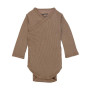Hydrofilné zavinovacie body s dlhým rukávom Romper Ciumbelle LODGER Beige