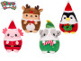 Kawaii Xmas zvieratko plyšové vo vianočnom oblečku
