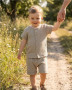 Dojčenská mušelínová košeľa s kraťasmi linen New Baby