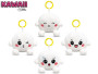 Plush Friends Kawaii Bao knedlička plyšový prívesok na kľúče 8cm