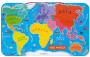 Magnetická mapa sveta skladačka s tabuľou na zavesenie Janod