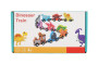 Vlak/Vláčik s vagónmi dinosaurus na magnety 10 ks drevo