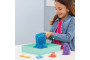 Škatuľa tekutého piesku s podložkou modrá Kinetic Sand