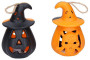 Dekorácia Halloween tekvica 11 x 6,5 cm svietiaca