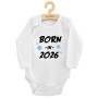 Detské body s potlačou New Baby Born in 2026 blue