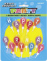 Sviečky tortové - Happy birthday balóniky