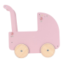 Kočík pre bábiky drevený s perinkou Pink Little Dutch