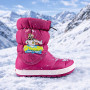 Detské zimné topánky - zateplené snehule SpongeBob magenta