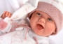 Obleček pre bábiku New Born veľkosti 40-42 cm s nosítkom cez rameno Llorens