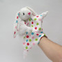 Králik 30 cm biely, uzlíkový maňuška