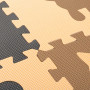 Penové puzzle Zvieratká béžové 85 × 85 cm – 9 dielov, Eva pena Tulimi