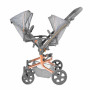 Skladací kočík pre dvojčatá bábiky s batôžkom City X - 91 cm DeCuevas