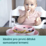 Silikónový delený tanier s prísavkou Macko Canpol babies