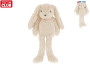 Zajačik plyšový, biely, dlhé nohy 30 cm Mini Club