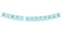 Závesný baner "Happy birthday" modrý