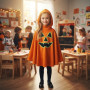 Detský karnevalový prevlek Orange Halloween Scary Pumpkin FunCo