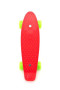 Skateboard - pennyboard 43cm, nosnosť 60kg plastovej osi, červený, zelené kolesá