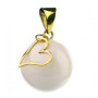 Tehotenská rolnička Essentials White with heart charm