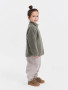 Fleecová bunda Theo Vetiver Green Leokid