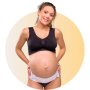 Tehotenský nastaviteľný podporný pás pod bruško - BIELÝ