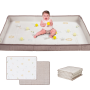 Hracia podložka penová s loptičkami Brown Beige Taf Toys