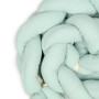 Mušelínový mantinel vrkoč 200 cm Babymatex – chránič do postieľky Mint