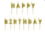 Sviečky "HAPPY BIRTHDAY" zlaté