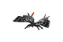 Motýľ tropický Papilio/vidlochvost čierno-šedivý zooted plast 6 cm