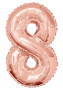 Nafukovacia číslica rose gold 86 cm