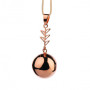 Tehotenská rolnička Fantasy Rose gold leaf