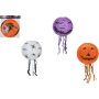Lampión gule Halloween so strapcami papier priemer 30 cm (bez prútika)
