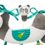 Závesná senzorická hračka panda s hrkálkou a zrkadielkom Akuku
