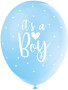 Balónik pastel 30 cm potlač "It´s a boy!" 5 ks