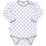 Dojčenské body New Baby Classic II sivé s hviezdičkami Veľ. 86