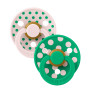 Cumlík z prírodného kaučuku Colour Polka 0 - 6 mesiacov Bibs