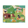 Puzzle dotykové senzorické Les s rôznymi povrchmi 20 ks Janod