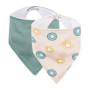 Podbradník bandana Luke 2 ks 3 m+ Beige Petite & Mars